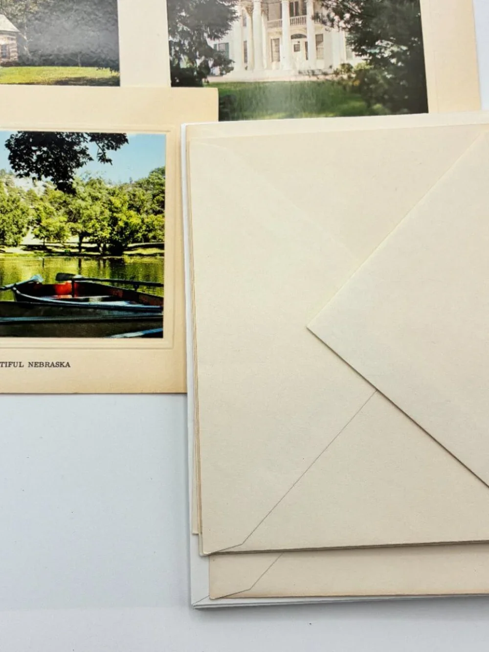 Vtg Nebraska Photo Note Cards Lot of 18 Landmarks Scenes Bright of America Blank